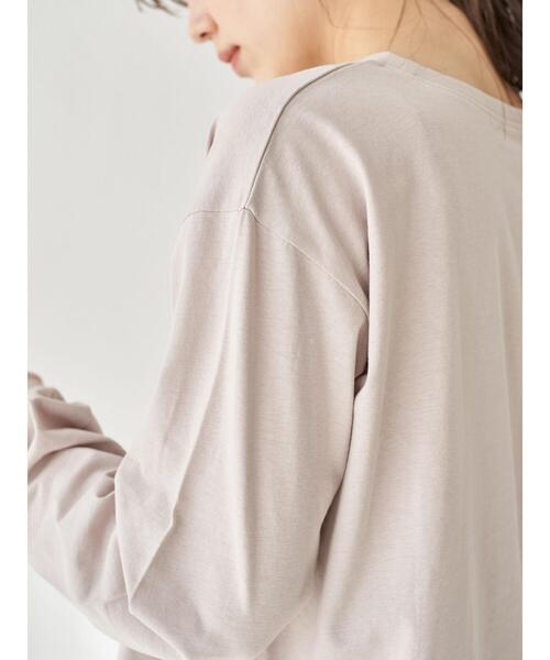 earth music&ecology(アースミュージックアンドエコロジー)の「Gratefullness ロゴプルオーバー *(Tシャツ/カットソー・レディース・ピンクベージュ/チャコールグレー/ブラウン/ホワイト・FREE)」の17枚目の写真