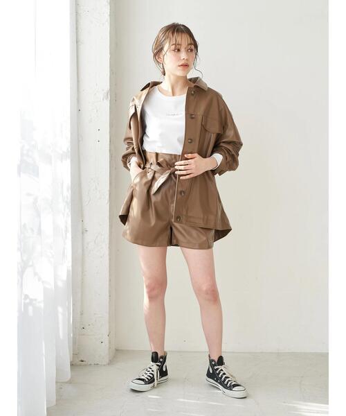 earth music&ecology(アースミュージックアンドエコロジー)の「Gratefullness ロゴプルオーバー *(Tシャツ/カットソー・レディース・ピンクベージュ/チャコールグレー/ブラウン/ホワイト・FREE)」の22枚目の写真