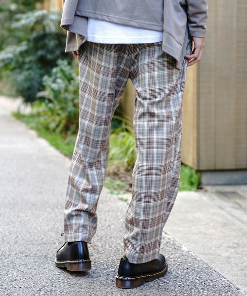Blue Standard (ブルースタンダード)の「【BLUE STANDARD】チェックパンツ ワイドパンツ ウエストゴム/イージーパンツ仕様(その他パンツ・メンズ・ベージュ/ネイビー/グレー・MEDIUM/LARGE/X-LARGE)」の13枚目の写真