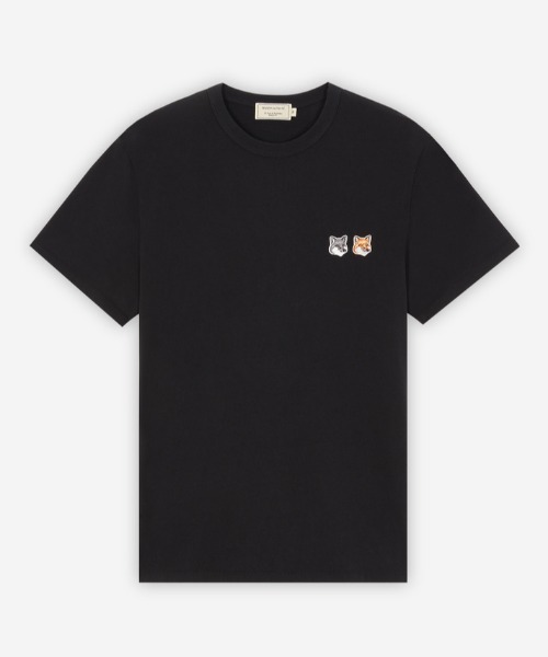 【MAISON KITSUNE】プリントTシャツ（ベージュ） MAISON KITSUNE 20SS DOUBLE FOX HEAD PATCH メゾンキツネ T