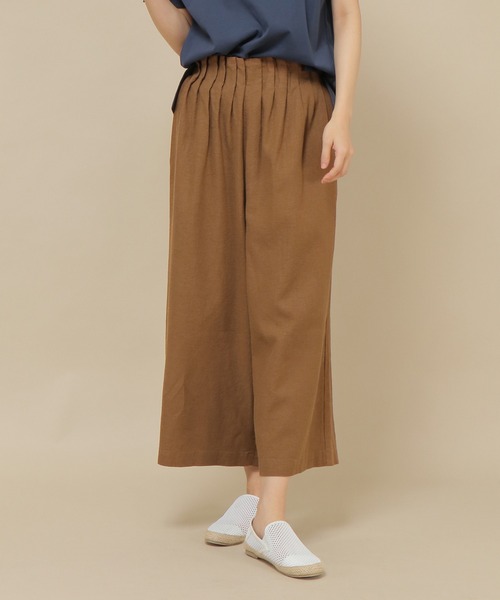 ikka（イッカ）の「麻混ワイドイージーパンツ（その他パンツ）」 - WEAR