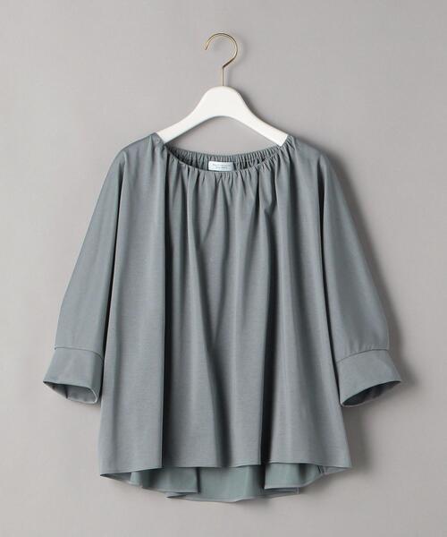 BEAUTY&YOUTH UNITED ARROWS(ビューティーアンドユースユナイテッドアローズ)の「BY ギャザードルマンスリーブ6分袖カットソー(Tシャツ/カットソー・レディース・ホワイト/ブラック/コバルトブルー・FREE)」の8枚目の写真