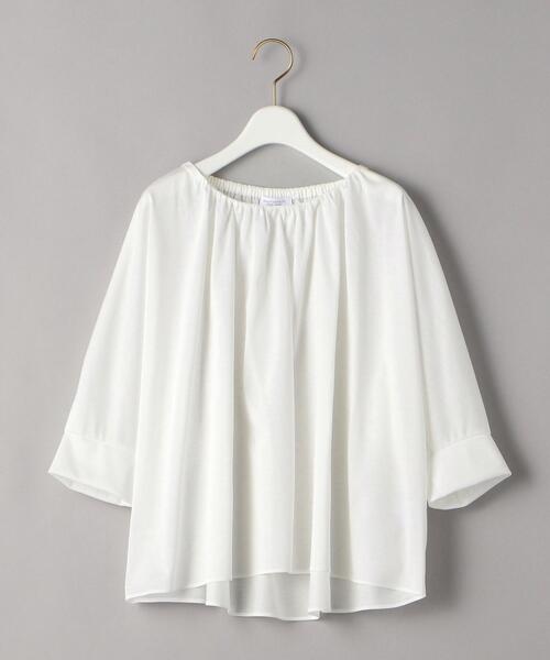 BEAUTY&YOUTH UNITED ARROWS(ビューティーアンドユースユナイテッドアローズ)の「BY ギャザードルマンスリーブ6分袖カットソー(Tシャツ/カットソー・レディース・ホワイト/ブラック/コバルトブルー・FREE)」の11枚目の写真