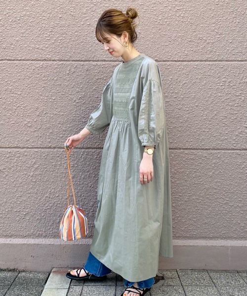 未使用級✨ヌキテパ コットンボイル チカンエンブロイダリー