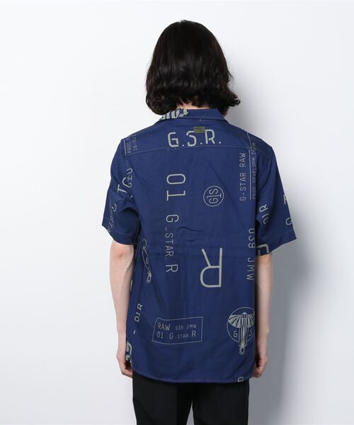 G-STAR（ジースター）の「HAWAIIAN SERVICE REGULAR SHIRT/柄シャツ（シャツ/ブラウス・メンズ・ブルー系その他・X-SMALL/SMALL/MEDIUM/LARGE）」の9枚目の写真
