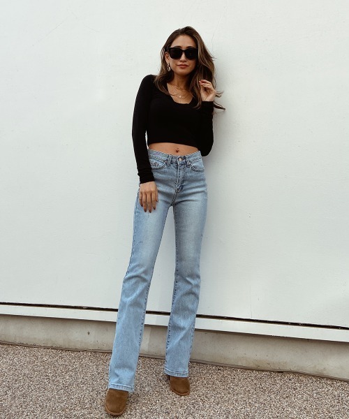 esutoreja（エストレジャ）の「スリムバギーデニム（デニムパンツ・レディース・ブルー・S/M）」の10枚目の写真