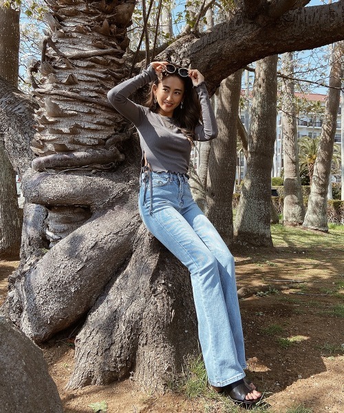 esutoreja（エストレジャ）の「スリムバギーデニム（デニムパンツ・レディース・ブルー・S/M）」の6枚目の写真