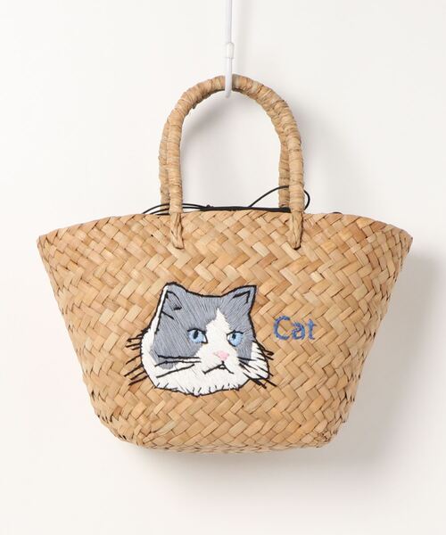 CACHELLIE（カシェリエ）の「【CACHELLIE】キャットモチーフかごバッグ（ハンドバッグ・レディース・クリアレッド/ロイヤルブルー・FREE）」の2枚目の写真