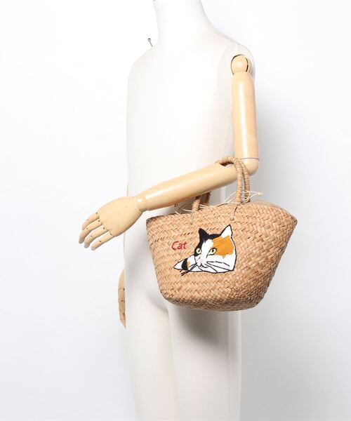 CACHELLIE（カシェリエ）の「【CACHELLIE】キャットモチーフかごバッグ（ハンドバッグ・レディース・クリアレッド/ロイヤルブルー・FREE）」の4枚目の写真