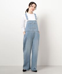 SPINNS | 【ゆったりシルエット】デニムオーバーオール(サロペット/オーバーオール)