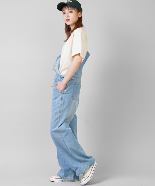 SPINNS（スピンズ）の「【ゆったりシルエット】デニムオーバーオール（サロペット/オーバーオール・レディース・ブルー/サックスブルー/ダークブルー・ONESIZE）」の19枚目の写真