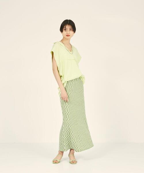 BRACTMENT(ブラクトメント)の「『BRACTMENT(ブラクトメント)』 BM 切り替えデザイン 2WAY T(Tシャツ/カットソー・レディース・ピンク/ライム/コバルトブルー・FREE)」の5枚目の写真