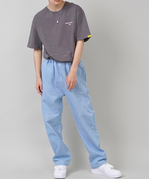 SPINNS(スピンズ)の「デニムワイドシルエットビストロシェフパンツ(デニムパンツ・メンズ・ネイビー/サックスブルー/ブルー/ブラック・M/L)」の21枚目の写真