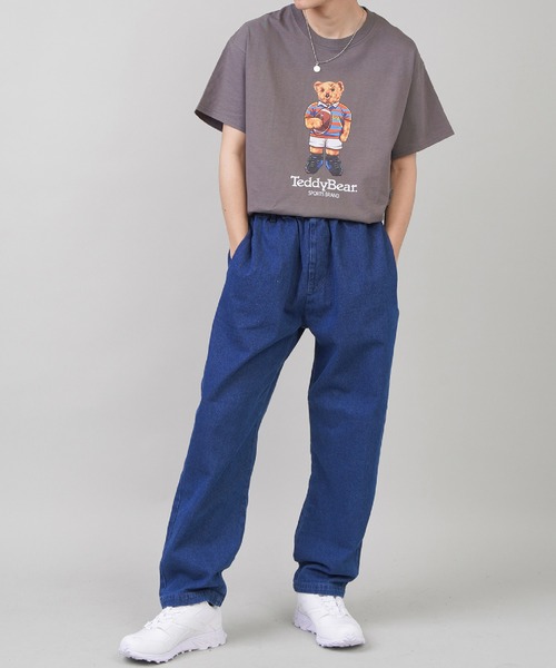 SPINNS(スピンズ)の「デニムワイドシルエットビストロシェフパンツ(デニムパンツ・メンズ・ネイビー/サックスブルー/ブルー/ブラック・M/L)」の19枚目の写真