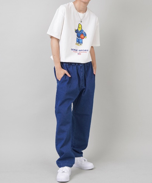 SPINNS(スピンズ)の「デニムワイドシルエットビストロシェフパンツ(デニムパンツ・メンズ・ネイビー/サックスブルー/ブルー/ブラック・M/L)」の18枚目の写真