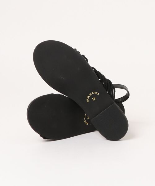 LBC（エルビーシー）の「マクラメバックストラップサンダル（サンダル・レディース・ブラック/オフホワイト・M/L）」の4枚目の写真