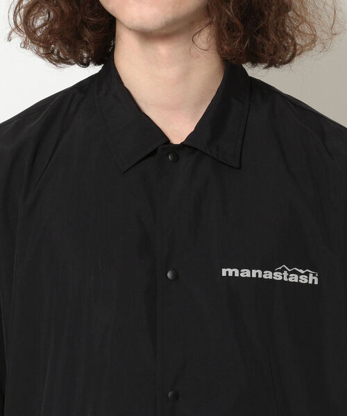 MANASTASH（マナスタッシュ）の「MANASTASH/マナスタッシュ　SHELTECH LOGO SS SHIRTS シェルテックロゴショートスリーブシャツ（シャツ/ブラウス・メンズ・ブラック/ネイビー・LARGE/X-LARGE/MEDIUM）」の5枚目の写真