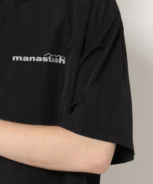 MANASTASH（マナスタッシュ）の「MANASTASH/マナスタッシュ　SHELTECH LOGO SS SHIRTS シェルテックロゴショートスリーブシャツ（シャツ/ブラウス・メンズ・ブラック/ネイビー・LARGE/X-LARGE/MEDIUM）」の6枚目の写真