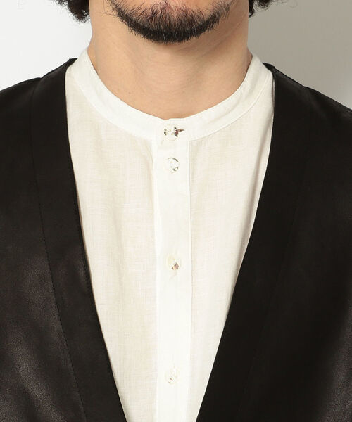 BACKLASH（バックラッシュ）の「ISAMUKATAYAMA BACKLASH/イサムカタヤマ バックラッシュ/別注インディアンゴートxコットンカーディガン（ブルゾン・メンズ・ブラック・MEDIUM）」の5枚目の写真