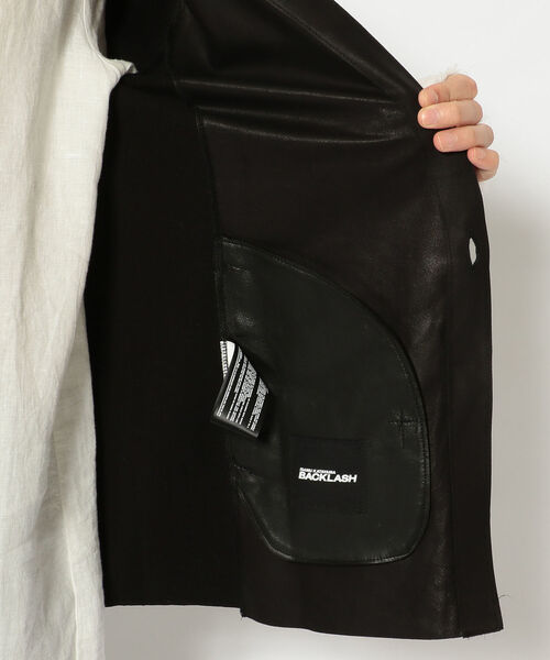 BACKLASH（バックラッシュ）の「ISAMUKATAYAMA BACKLASH/イサムカタヤマ バックラッシュ/別注インディアンゴートxコットンカーディガン（ブルゾン・メンズ・ブラック・MEDIUM）」の10枚目の写真