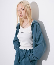 X-girl | PIGMENT-DYED ZIP-UP HOODIE(パーカー)