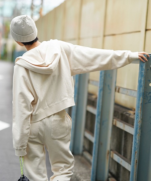 X-girl（エックスガール）の「PIGMENT-DYED ZIP-UP HOODIE（パーカー・レディース・ブラック/ライトブルー/ホワイト・SMALL/MEDIUM）」の20枚目の写真