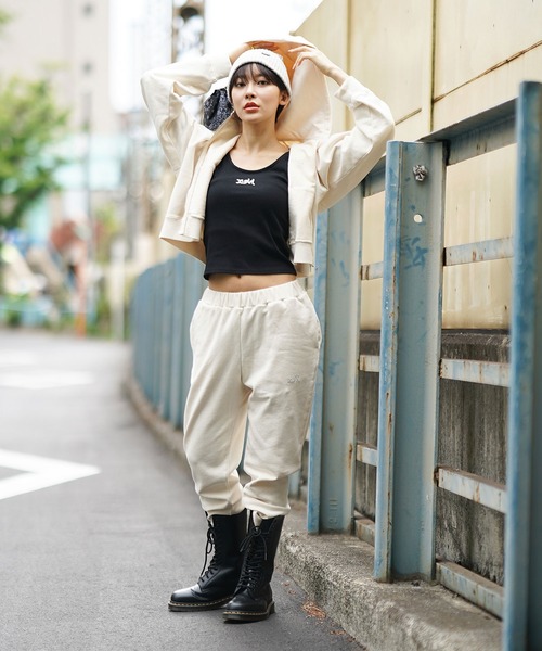 X-girl（エックスガール）の「PIGMENT-DYED ZIP-UP HOODIE（パーカー・レディース・ブラック/ライトブルー/ホワイト・SMALL/MEDIUM）」の12枚目の写真