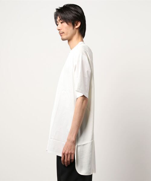 Lui's(ルイス)の「サテン切替カットソー(Tシャツ/カットソー・メンズ・ホワイト/ブラック/サックスブルー・FREE)」の7枚目の写真