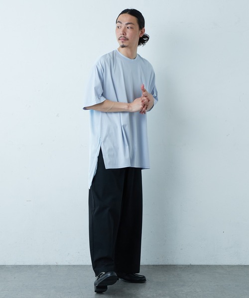 Lui's(ルイス)の「サテン切替カットソー(Tシャツ/カットソー・メンズ・ホワイト/ブラック/サックスブルー・FREE)」の17枚目の写真