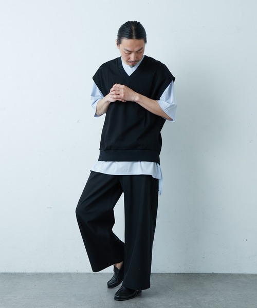 Lui's(ルイス)の「サテン切替カットソー(Tシャツ/カットソー・メンズ・ホワイト/ブラック/サックスブルー・FREE)」の20枚目の写真