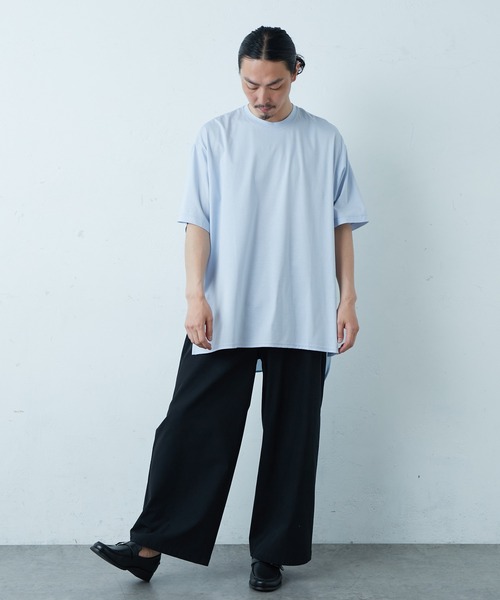 Lui's(ルイス)の「サテン切替カットソー(Tシャツ/カットソー・メンズ・ホワイト/ブラック/サックスブルー・FREE)」の13枚目の写真