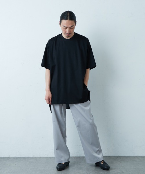 Lui's(ルイス)の「サテン切替カットソー(Tシャツ/カットソー・メンズ・ホワイト/ブラック/サックスブルー・FREE)」の10枚目の写真