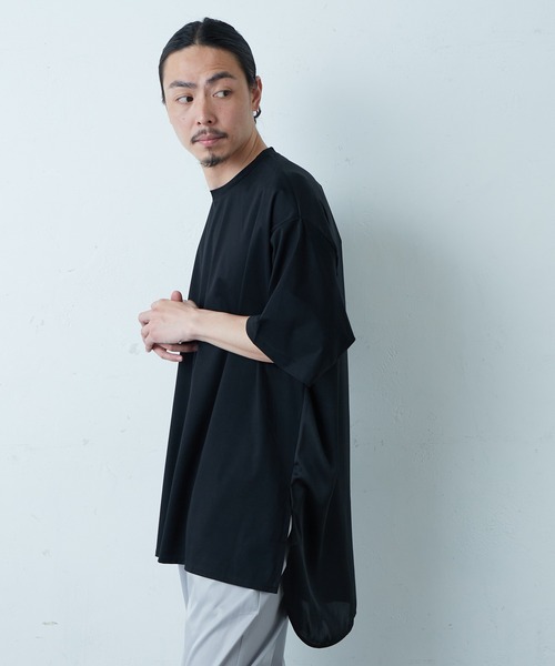 Lui's(ルイス)の「サテン切替カットソー(Tシャツ/カットソー・メンズ・ホワイト/ブラック/サックスブルー・FREE)」の11枚目の写真