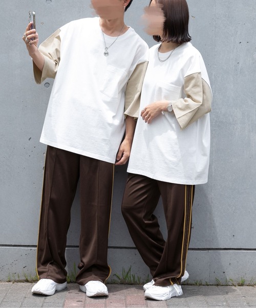 PairPair（ペアペア）の「サイドライントラックパンツ（ユニセックス）（その他パンツ・メンズ・ブラック/ブラウン系その他・MEDIUM/LARGE）」の3枚目の写真