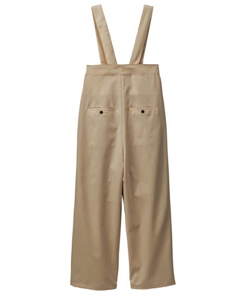 GeeRA（ジーラ）の「ハイウエスト大人サロペット（サロペット/オーバーオール・レディース・ベージュ/カーキ・LARGE/SMALL/X-LARGE/MEDIUM）」の4枚目の写真