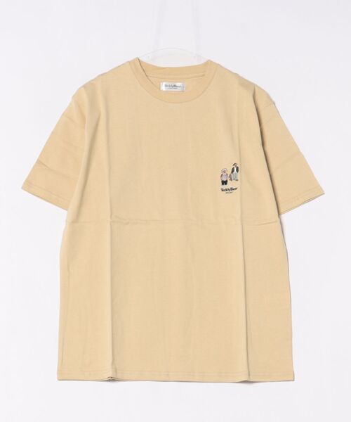 JUGLANS(ユグランス)の「【Teddy Bear】刺繍T/ドロップショルダーシルエットTシャツ/メンズ(Tシャツ/カットソー・メンズ・ホワイト/ベージュ/ネイビー・M/L/XL)」の2枚目の写真