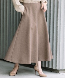 ウォームダブルジャージー　フレアスカート