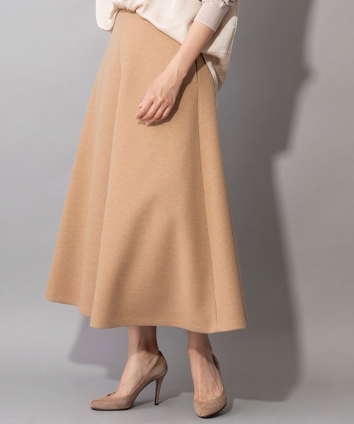 Munich(ミューニック)の「ウォームダブルジャージー フレアスカート(スカート・レディース・ブラック/ブラウン/キャメル・S/M/XS)」の7枚目の写真