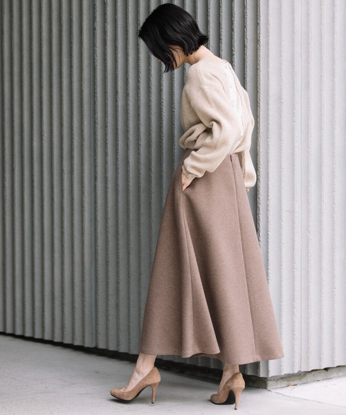 Munich(ミューニック)の「ウォームダブルジャージー フレアスカート(スカート・レディース・ブラック/ブラウン/キャメル・S/M/XS)」の18枚目の写真