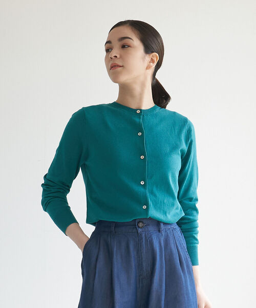 Afternoon Tea（アフタヌーンティー）の「UV MVS加工カーディガン（カーディガン/ボレロ・レディース・ライトパープル/オフホワイト/ピンク/ブラック/オレンジ/ダークグリーン・MEDIUM/LARGE）」の3枚目の写真