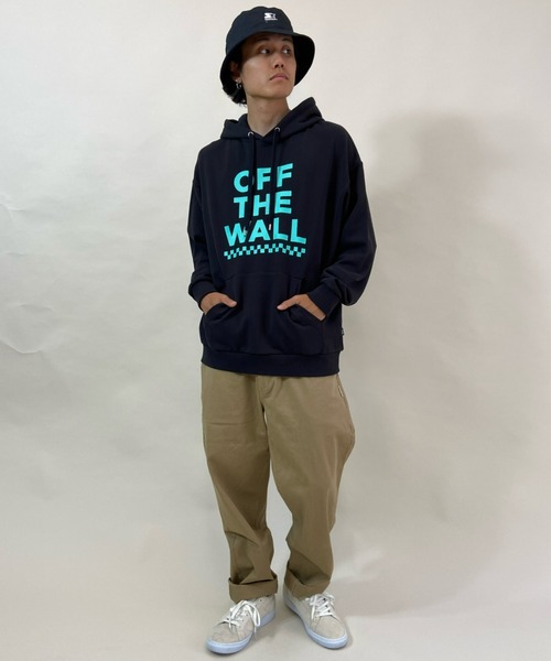 VANS（バンズ）の「VANS/バンズ　ルーズシルエット ロゴプリントパーカー 121K1030300（パーカー・メンズ・ベージュ/ブラック/レッド・L/XL/S/M）」の5枚目の写真