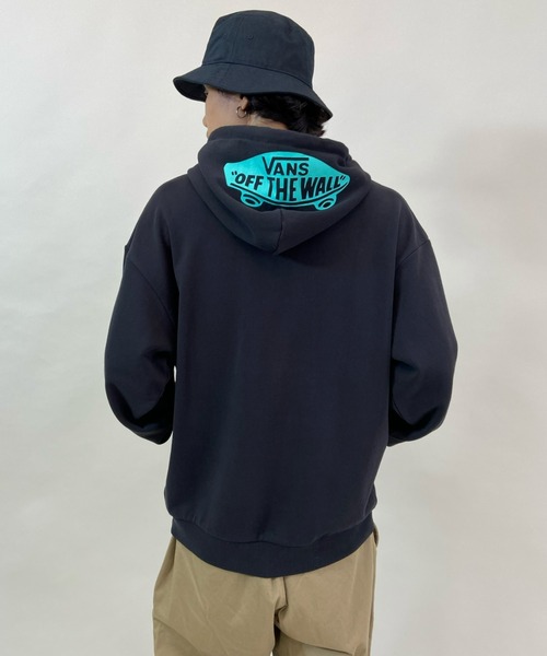 VANS（バンズ）の「VANS/バンズ　ルーズシルエット ロゴプリントパーカー 121K1030300（パーカー・メンズ・ベージュ/ブラック/レッド・L/XL/S/M）」の8枚目の写真