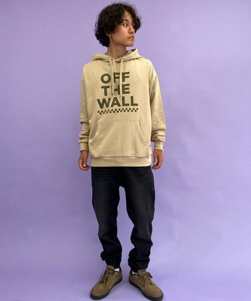 VANS（バンズ）の「VANS/バンズ　ルーズシルエット ロゴプリントパーカー 121K1030300（パーカー・メンズ・ベージュ/ブラック/レッド・L/XL/S/M）」の15枚目の写真