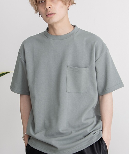 Goodwear（グッドウェア）の「『Goodwear/グッドウェア』WEB別注 USAコットン×吸水速乾クルーネックポケット付き半袖Tシャツ（Tシャツ/カットソー・メンズ・ブラック/グレー系/ネイビー/ベージュ/ホワイト/グリーン系1/ブルー系1・L/M/XL）」の6枚目の写真