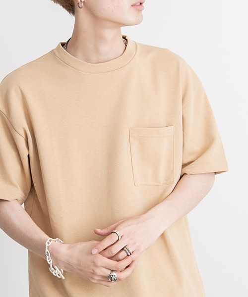 Goodwear（グッドウェア）の「『Goodwear/グッドウェア』WEB別注 USAコットン×吸水速乾クルーネックポケット付き半袖Tシャツ（Tシャツ/カットソー・メンズ・ブラック/グレー系/ネイビー/ベージュ/ホワイト/グリーン系1/ブルー系1・L/M/XL）」の5枚目の写真