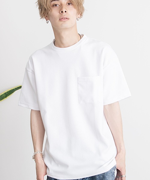 Goodwear（グッドウェア）の「『Goodwear/グッドウェア』WEB別注 USAコットン×吸水速乾クルーネックポケット付き半袖Tシャツ（Tシャツ/カットソー・メンズ・ブラック/グレー系/ネイビー/ベージュ/ホワイト/グリーン系1/ブルー系1・L/M/XL）」の2枚目の写真