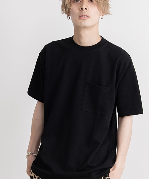 Goodwear（グッドウェア）の「『Goodwear/グッドウェア』WEB別注 USAコットン×吸水速乾クルーネックポケット付き半袖Tシャツ（Tシャツ/カットソー・メンズ・ブラック/グレー系/ネイビー/ベージュ/ホワイト/グリーン系1/ブルー系1・L/M/XL）」の3枚目の写真