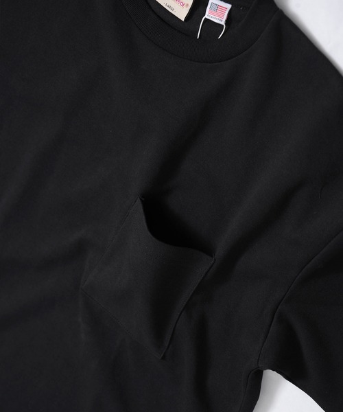 Goodwear（グッドウェア）の「『Goodwear/グッドウェア』WEB別注 USAコットン×吸水速乾クルーネックポケット付き半袖Tシャツ（Tシャツ/カットソー・メンズ・ブラック/グレー系/ネイビー/ベージュ/ホワイト/グリーン系1/ブルー系1・L/M/XL）」の12枚目の写真