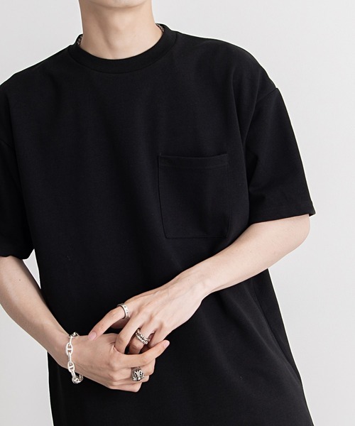 Goodwear（グッドウェア）の「『Goodwear/グッドウェア』WEB別注 USAコットン×吸水速乾クルーネックポケット付き半袖Tシャツ（Tシャツ/カットソー・メンズ・ブラック/グレー系/ネイビー/ベージュ/ホワイト/グリーン系1/ブルー系1・L/M/XL）」の15枚目の写真