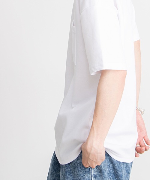 Goodwear（グッドウェア）の「『Goodwear/グッドウェア』WEB別注 USAコットン×吸水速乾クルーネックポケット付き半袖Tシャツ（Tシャツ/カットソー・メンズ・ブラック/グレー系/ネイビー/ベージュ/ホワイト/グリーン系1/ブルー系1・L/M/XL）」の8枚目の写真